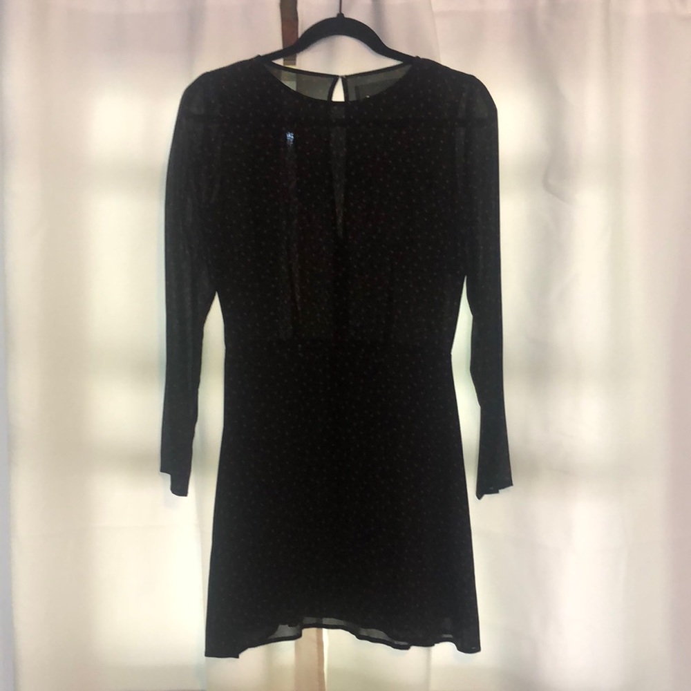COPY - Mayra Reformation dress. Sz 4. Great condition. Black w/ red polka dots.